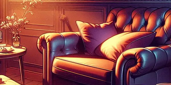 A cozy reading nook filled with erotic literature, warm lighting, and hints of Japanese AV film imagery.